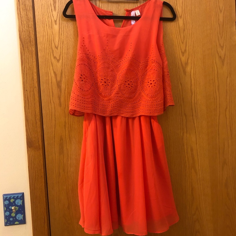 Francesca’s Alya Orange Dress Size S